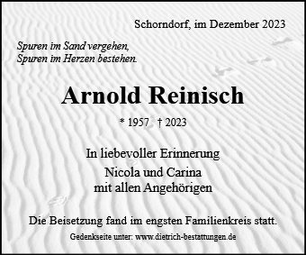 Erinnerungsbild für Arnold Reinisch