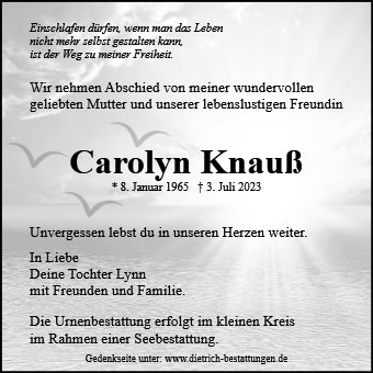 Erinnerungsbild für Carolyn Knauß