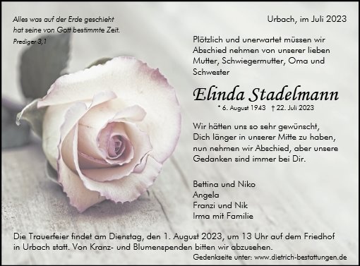Erinnerungsbild für Elinda Stadelmann