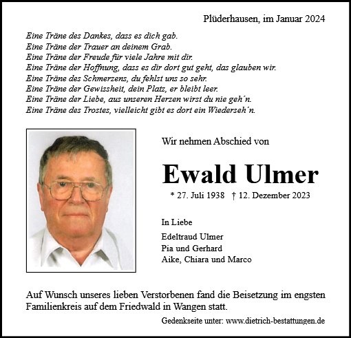 Erinnerungsbild für Ewald Ulmer