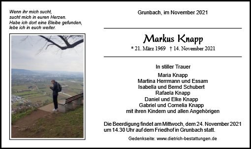 Erinnerungsbild für Markus Knapp