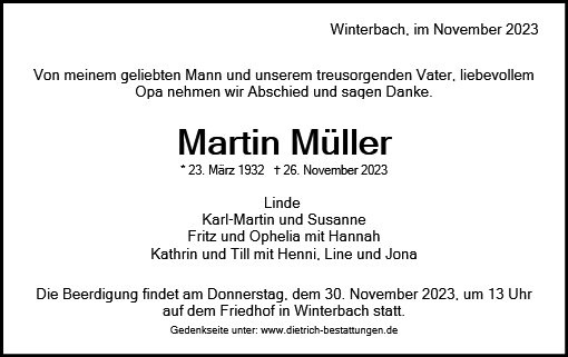 Erinnerungsbild für Martin Müller