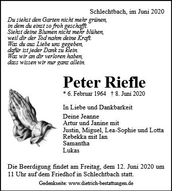 Erinnerungsbild für Peter Riefle