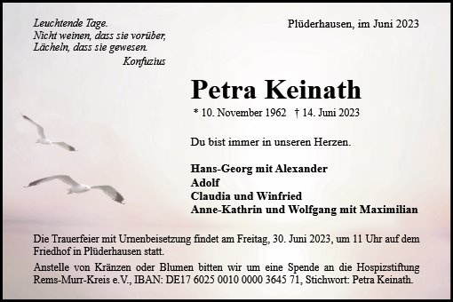 Erinnerungsbild für Petra Keinath