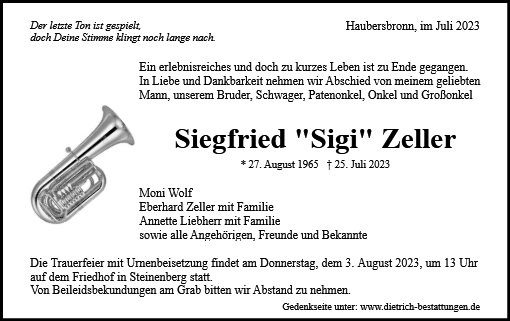 Erinnerungsbild für Siegfried Zeller