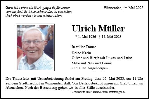 Erinnerungsbild für Ulrich Müller
